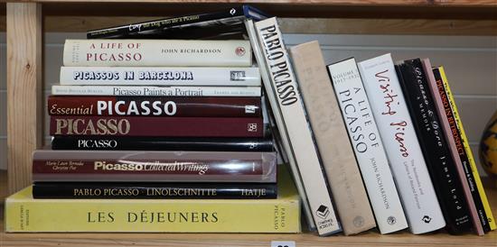 A quantity of reference books relating to Pablo Picasso